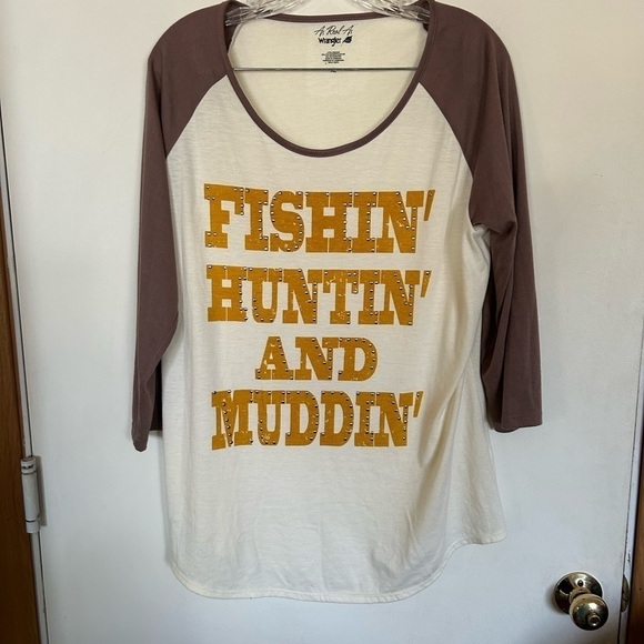 Ladies wrangler extra large 3/4 sleeve stretchy fishing hunting missing shirt - Picture 1 of 7